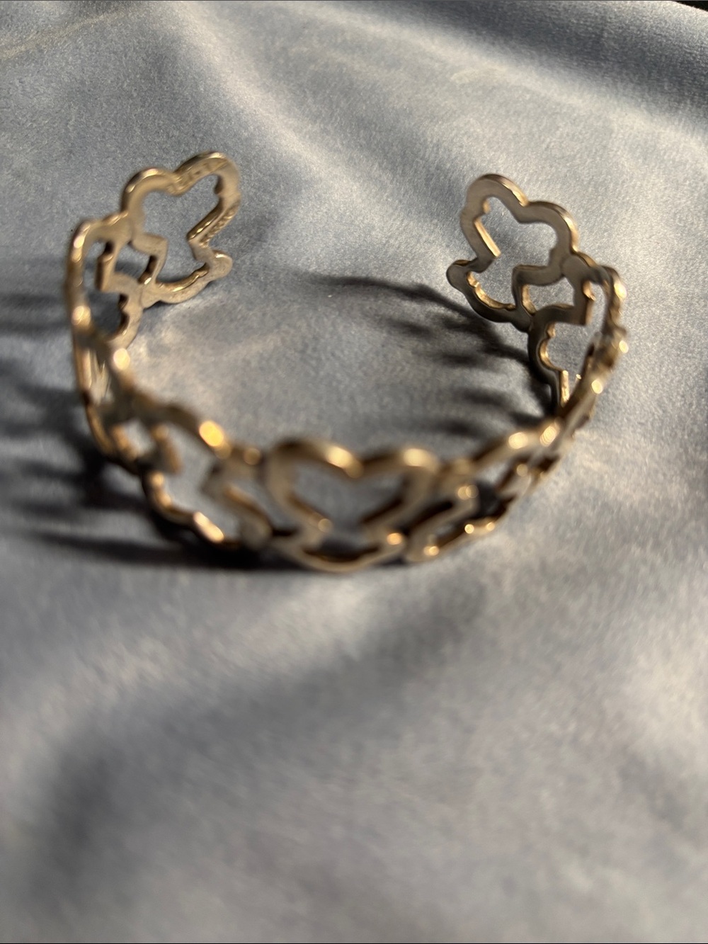 TOUS Sterling Silver Carousel Open Cuff bangle